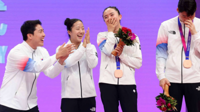 2022 항저우 아시안게임 탁구 혼합복식에서 동메달