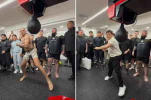 UFC 챔피언 페레이라 VS 마동석... 진짜로 만나서 ‘펀치대결’ 펼쳤다