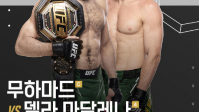 1차 방어전에 나서는 UFC 웰터급 챔피언 벨랄 무하마드(36∙미국) 대 17연승 도전자 델라 마달레나(28∙호주)
