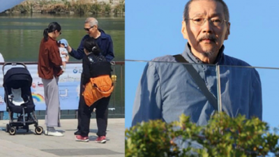 '64세 아빠' 홍상수, 칸 호텔 포착 '열일'… 김민희는 육아