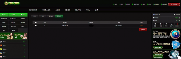 모리스 mor-777.com 배팅 검수한다고 안내 후 그대로 잠수타며 당첨금 먹튀