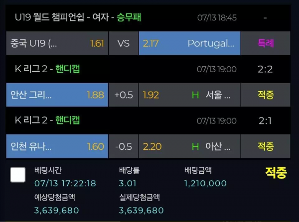 아이큐벳 iq-5355.com 배당 하락 미발매 경기 실수로 발매하더니 당첨되니까 적특 처리하고 전액 먹튀