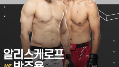박준용, 알리스케로프 상대로 한국 선수 2호 UFC 10승 도전