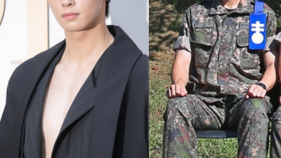차은우, 중대장 훈련병 됐다…늠름한 모습 공개