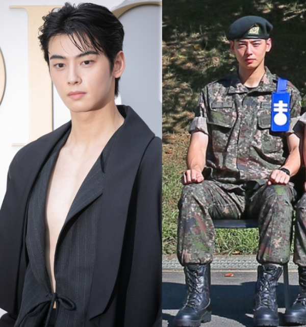 차은우, 중대장 훈련병 됐다…늠름한 모습 공개