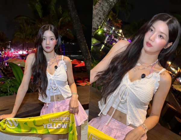 '워터밤 여신' 권은비, 발리서도 몸매 빛났다