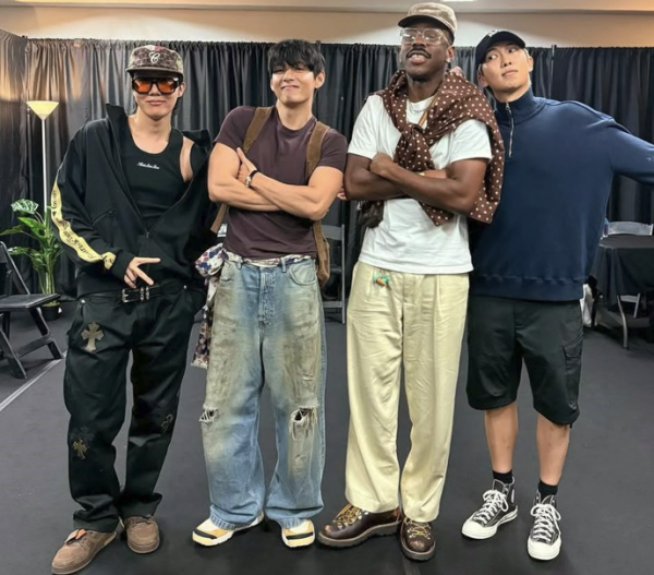 타일러 더 크리에이터(Tyler, The Creator) 내한 공연장을 찾은 방탄소년단(BTS) 멤버 뷔, RM, 제이홉