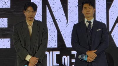 배우 현빈과 정우성이 '메이드 인 코리아' 홍보를 위해 홍콩을 찾았다