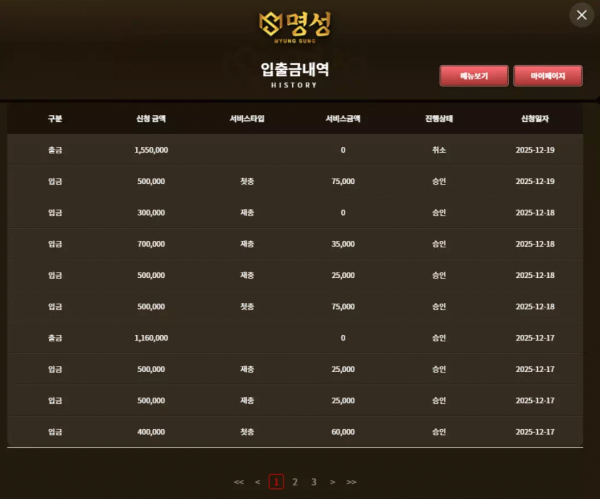 명성(구 아리아) ariya69.com 양방 베팅으로 몰아가며 당첨금 및 원금까지 먹튀