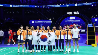 안세영 앞장선 한국 여자배드민턴, 아시아단체선수권 첫 우승