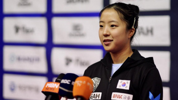신유빈(대한항공)이 2026 월드테이블테니스(WTT) 챔피언스 충칭에서 1회전 관문을 무난하게 통과