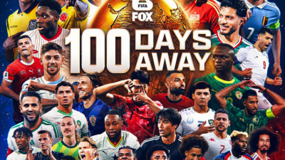 손흥민이 2026 국제축구연맹(FIFA) 북중미 월드컵을 100일 앞두고 공개된 포스터에서 정중앙을 차지