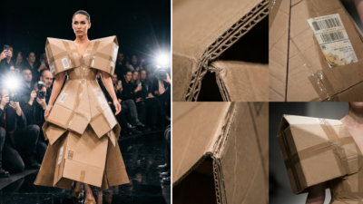 발렌시아가의 택배 박스 드레스 가격은 8900달러(약 1320만원)