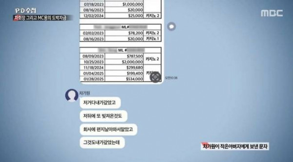 'MC몽, 차가원과 불륜 인정' 문자 공개…