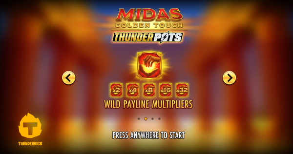 슬롯마켓에서 제공하는 무료 슬롯 게임 [Midas Golden Touch Thunderpots]