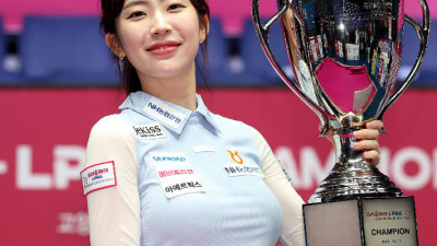 '이제 내가 당구 여신!' 정수빈 '크라운해태 PBA 챔피언십' 여자부 우승